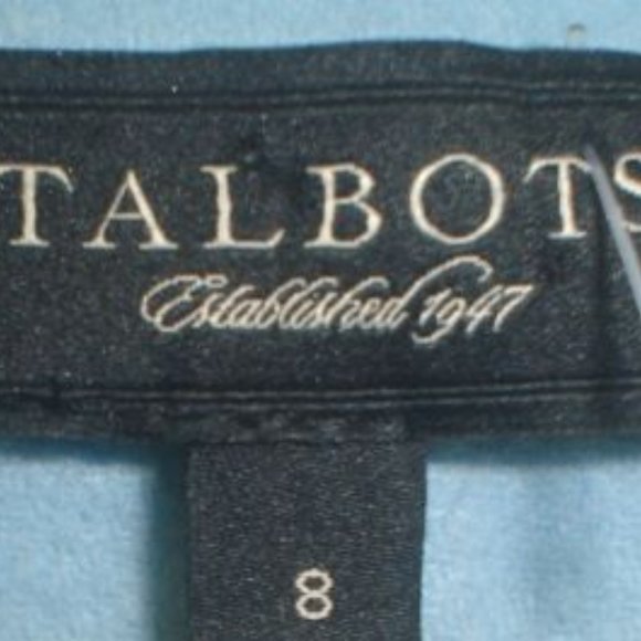 Talbots Wool Jacket Soft Blue Ruffle Front Size 8 - Picture 2 of 5
